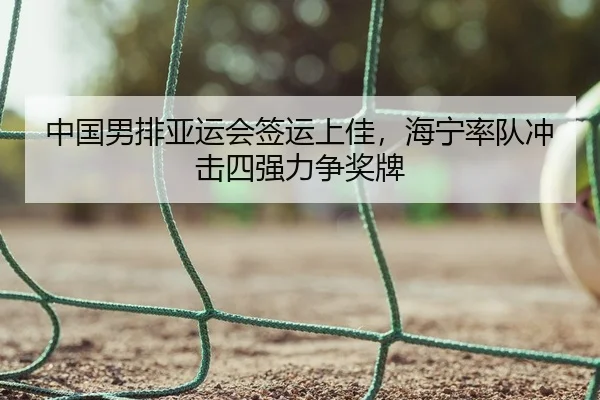 中国男排亚运会签运上佳，海宁率队冲击四强力争奖牌